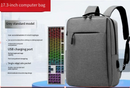 17.3-inch computer bag featuring a durable grey design, USB charging port, and multiple compartments for organization.