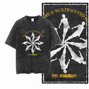 Cool Print t-shirt For Men Streetwear Washed Distressed Men Black Tshirt Big Size Cotton Vintage Graphic Tee Shirt For Men G15