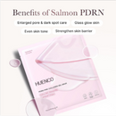 Hydrating collagen facial mask packaging showcasing benefits for enlarged pores and skin glow.