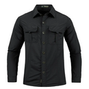 Personalized ice-proof shirt men in black, designed for comfort in cold climates with advanced technology.
