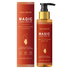 Magic body oil benefits for firming, lifting, and moisturizing sagging skin in a luxurious packaging.