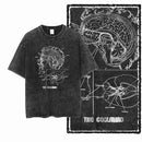 Cool Print t-shirt For Men Streetwear Washed Distressed Men Black Tshirt Big Size Cotton Vintage Graphic Tee Shirt For Men G15
