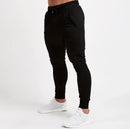 Men Long Pants Pencil Pant Casual Elastic Waist Lace Up Simple Slim Fit Splice Regular Autumn Winter 2024 Straight Trousers