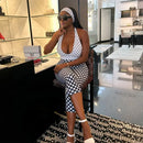Spring Women's Clothing Slim Fit Sleeveless Cropped Jumpsuit For Woman Sexy Polka Dot Bodycon Milk Silk Fabric Mid Waist
