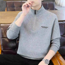 men's fleece hoodie jacket featuring half zipper neckline, comfortable fit, and casual style for autumn wear.