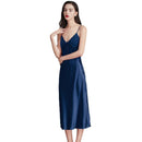 Women’s Silk Long Nightgown - Summer Sleepwear SQ311 front view