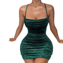 Generic wedding lingerie in green velvet, featuring a sexy bodycon design, ideal for plus size sexy lingerie enthusiasts.
