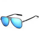 Stylish polarized sunglasses for men with blue lenses and sleek frame design.