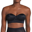 Leonisa Strapless Underwire Bra for Women, full coverage supportive bras for women, comfort and support in black.