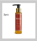 Soothing body oil for dry skin in a pump bottle, promoting hydration and skin restoration.