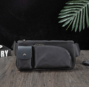 Versatile waist bag made of high-quality PU leather with zipper buckle opening, perfect for everyday use.