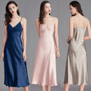 Women’s Silk Long Nightgown - Summer Sleepwear SQ311 front view
