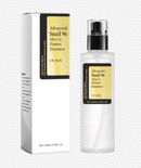 Advanced Snail 96 Mucin Power Essence bottle and box, featuring snail mucin moisturizer for skin hydration.