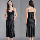 Women’s Silk Long Nightgown - Summer Sleepwear SQ311 front view
