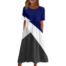 2024 women's long dresses in royal blue, black and white design, stylish maxi dress for women.