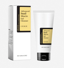 Advanced Snail Mucin Gel Cleanser product packaging and tube featuring nourishing snail mucin for skincare.