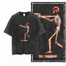 Cool Print t-shirt For Men Streetwear Washed Distressed Men Black Tshirt Big Size Cotton Vintage Graphic Tee Shirt For Men G15
