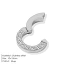 eManco 14K gold plated skeleton clasp showcasing stainless steel design and sparkling crystals for DIY jewelry making.