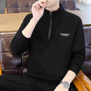 Men's fleece hoodie jacket with half zipper, stylish and comfortable for autumn casual wear.