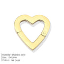 eManco High Quality Stainless Steel 14K PVD Gold Plated Round Skeleton Clasp Head for DIY Bracelet Necklace Jewelry Making