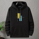 Men's Plus Size Thick Fleece Hoodie in Blue (12XL)