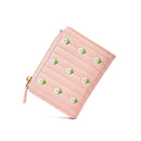 Cute Embroidered Women's Wallet in pink with floral embroidery design, perfect for style and functionality.