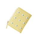 Cute Embroidered Women's Wallet in yellow with floral embroidery, stylish and functional for everyday use.