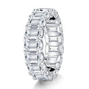 Sterling Silver Ring with High Carbon Diamond Simulant