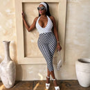 Spring Women's Clothing Slim Fit Sleeveless Cropped Jumpsuit For Woman Sexy Polka Dot Bodycon Milk Silk Fabric.