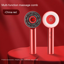 Multi-function massage comb in China red design, featuring flexible bristles for a soothing scalp massager comb experience.