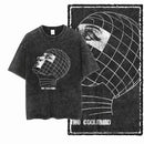 Cool Print t-shirt For Men Streetwear Washed Distressed Men Black Tshirt Big Size Cotton Vintage Graphic Tee Shirt For Men G15