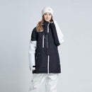 Loose Fleece-lined Hoodie for Women's Fashion, casual look in black and white outerwear.