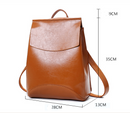 Stylish travel backpack for women, made of high-quality PU with durable cowhide exterior, ideal for travel and daily use.