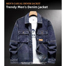 Trendy Men's Denim Jacket for Youth, ideal for autumn winter wear, featuring multi-pocket style and casual design.