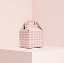 Checkered crossbody shoulder bag in pink, designed for style and functionality, perfect for any occasion.