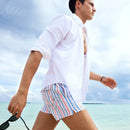 2025 Summer Men Stripe Shorts Men Casual Soft Shorts Fashion Beach Shorts Men Board Shorts Men Breathable Holiday Shorts