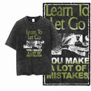 Cool Print t-shirt For Men Streetwear Washed Distressed Men Black Tshirt Big Size Cotton Vintage Graphic Tee Shirt For Men G15