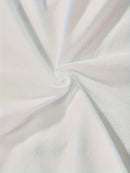 Close-up of soft white fabric used in vintage style casual t-shirt women.