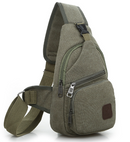 versatile chest bag for cycling in olive green with ergonomic design and multiple pockets