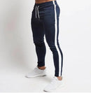 Men Long Pants Pencil Pant Casual Elastic Waist Lace Up Simple Slim Fit Splice Regular Autumn Winter 2024 Straight Trousers