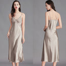Women’s Silk Long Nightgown - Summer Sleepwear SQ311 front view