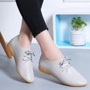 Casual Women’s Flats, Nurse Shoes, British Style Leather