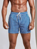 2025 Summer Men Stripe Shorts Men Casual Soft Shorts Fashion Beach Shorts Men Board Shorts Men Breathable Holiday Shorts