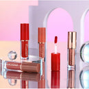 12 pcs Moisturizing Velvet Matte Lipstick Gift Box collection with glossy red lip glosses displayed elegantly.