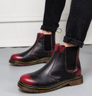 Autumn Style Thick-Heeled Cowhide Martin Boots for Women